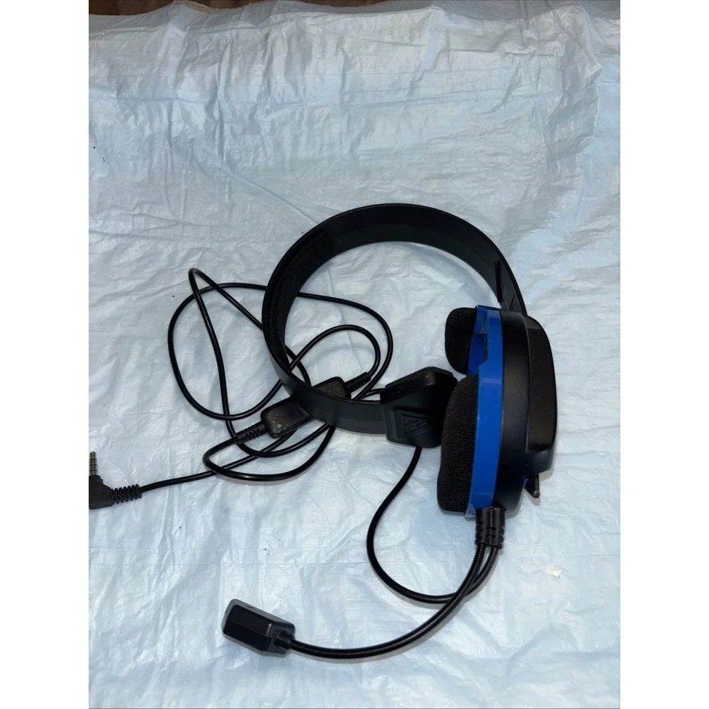 Turtle Beach Recon Chat Gaming Headset Blue Black 3.5mm Tested Working